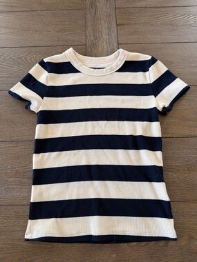American Eagle Outfitters Kids Striped Tee - Navy & Cream